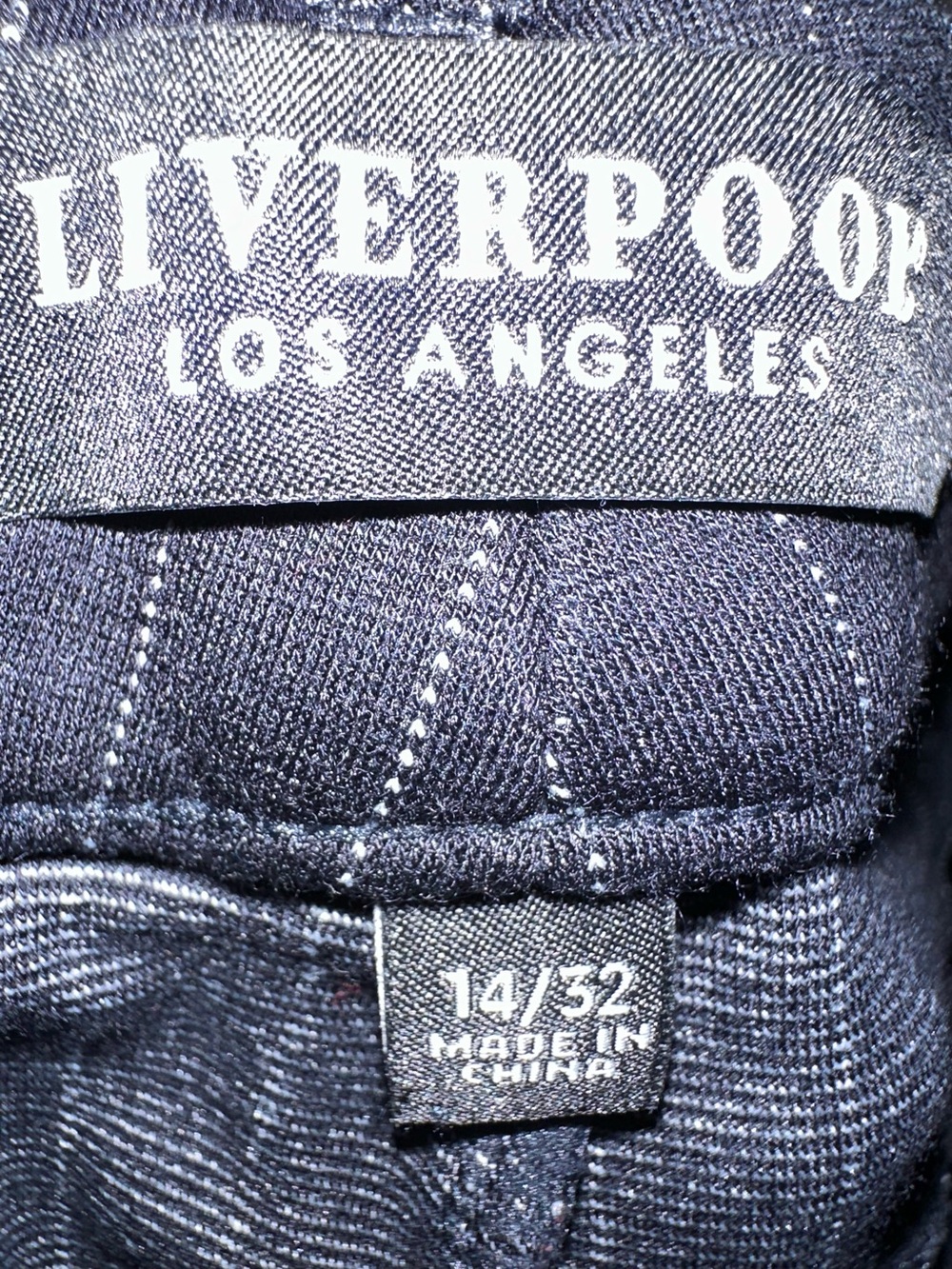 Liverpool Los Angeles Navy pin stripe Pants